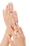 14k Yellow Gold Amethyst Rings