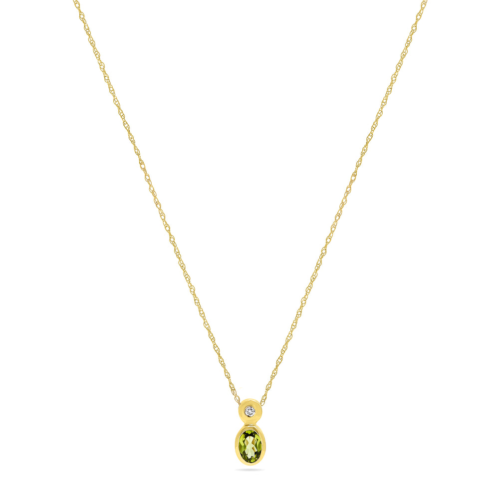14k Yellow Gold Peridot Necklace/Pendants