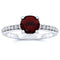 Silver Garnet Rings