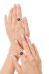 14k Yellow Gold Amethyst Rings
