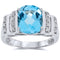 14k White Gold Topaz Rings