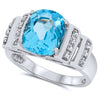 14k White Gold Topaz Rings