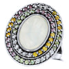 Silver Multi Gem Rings