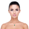 14k White Gold Emerald Necklace/Pendants