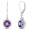 14k White Gold Amethyst Earrings