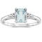 10k White Gold Aquamarine Rings