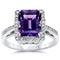 14k White Gold Amethyst Rings