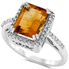14k White Gold Citrine Rings