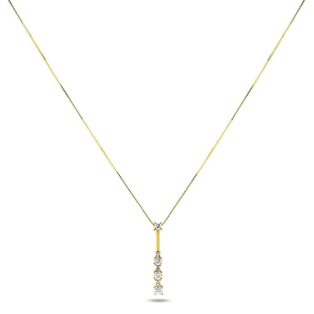 14k Yellow Gold Diamond Necklace/Pendants