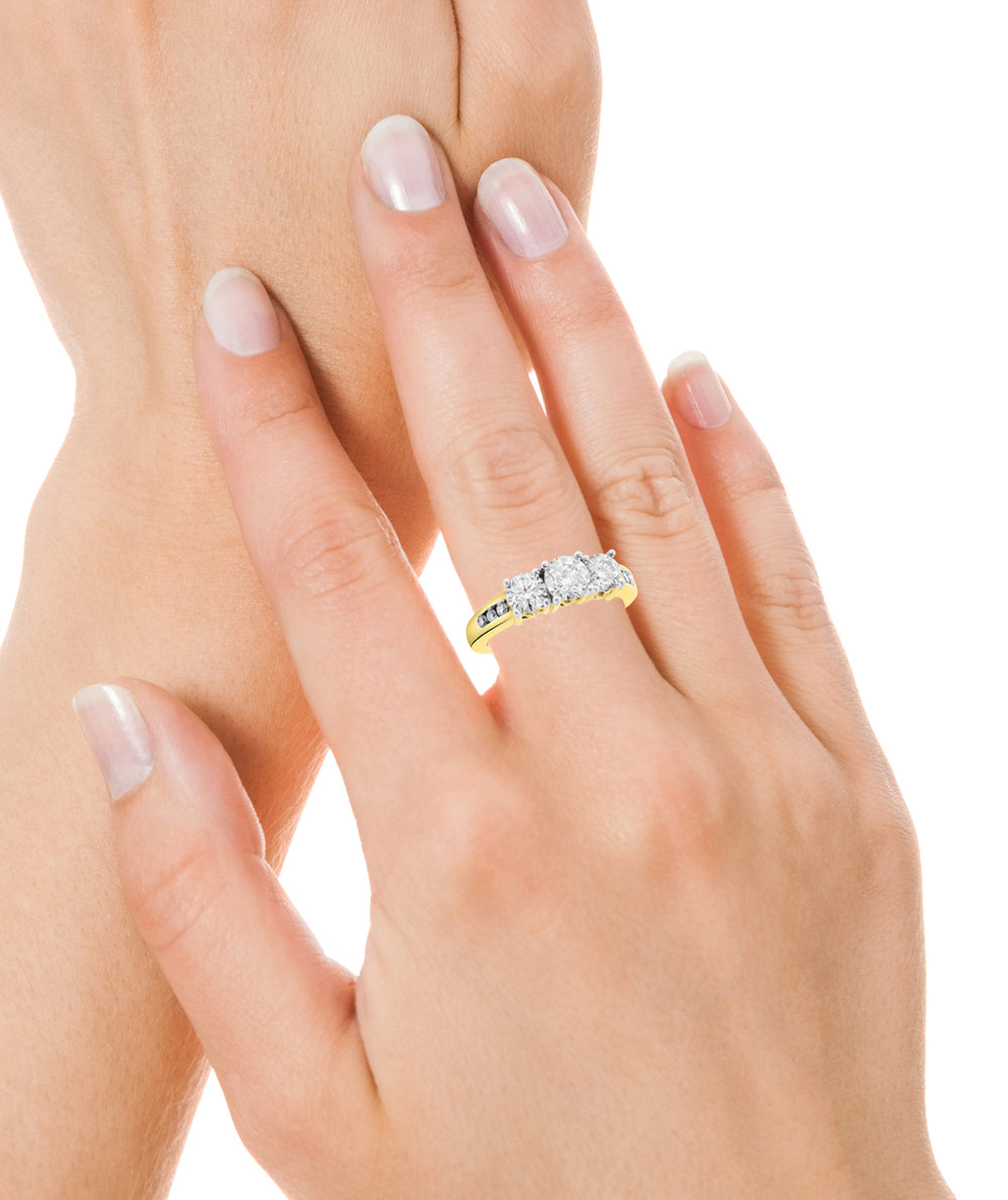 14k Yellow Gold Diamond Rings
