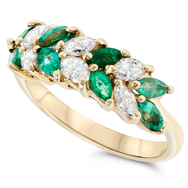 18k Yellow Gold Emerlad Rings