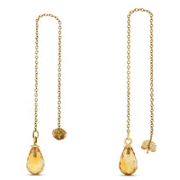 10k Yellow Gold Citrine Earrings