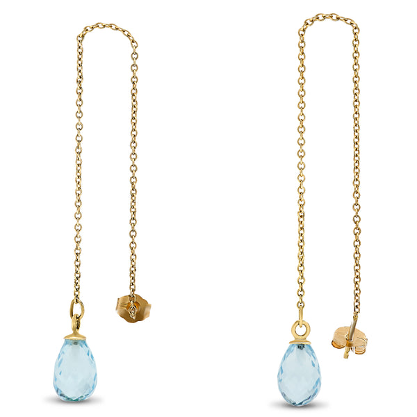 10k Yellow Gold Topaz Earrings