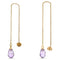 10k Yellow Gold Amethyst Earrings