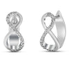 Silver Diamond Earrings