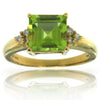 14k Yellow Gold Peridot Rings