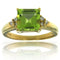 14k Yellow Gold Peridot Rings