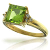 14k Yellow Gold Peridot Rings