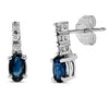 10k White Gold Sapphire Earrings