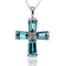 14k White Gold Topaz Necklace/Pendants