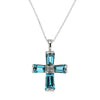 14k White Gold Topaz Necklace/Pendants