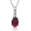 10k White Gold Ruby Necklace/Pendants