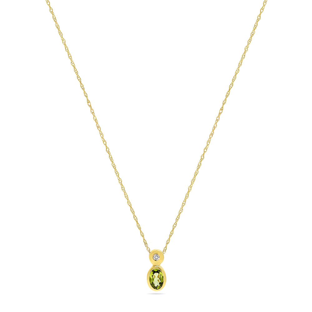 14k Yellow Gold Peridot Necklace/Pendants