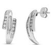 10k White Gold Diamond Earrings