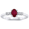 10k White Gold Ruby Rings