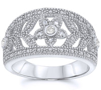 Silver Diamond Rings