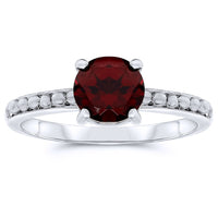 Silver Garnet Rings