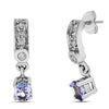 14k White Gold Tanzanite Earrings