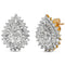 10k Two Tone Gold Diamond Earrings