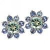 14k White Gold Multi Gem Earrings