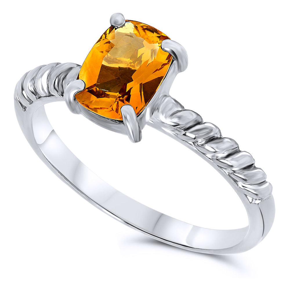 Silver Citrine Rings