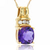 14k Yellow Gold Amethyst Necklace/Pendants