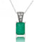 14k White Gold Emerald Necklace/Pendants