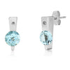 14k White Gold Aquamarine Earrings