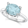 14k White Gold Aquamarine Rings