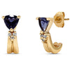 14k Yellow Gold Iolite Earrings