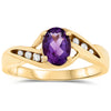 10k Yellow Gold Amethyst Rings