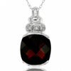 14k White Gold Garnet Necklace/Pendants