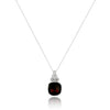 14k White Gold Garnet Necklace/Pendants