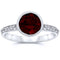 Silver Garnet Rings