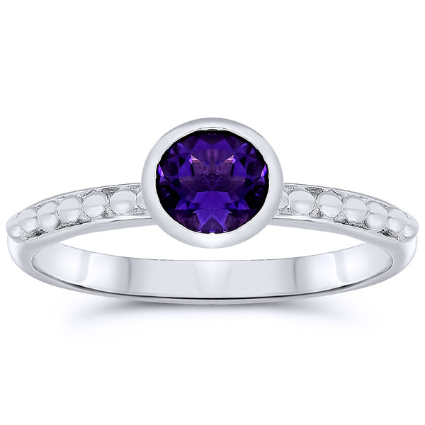 Silver Amethyst Rings