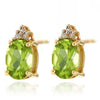 14k Yellow Gold Peridot Earrings