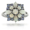 14k White Gold Multi Gem Rings