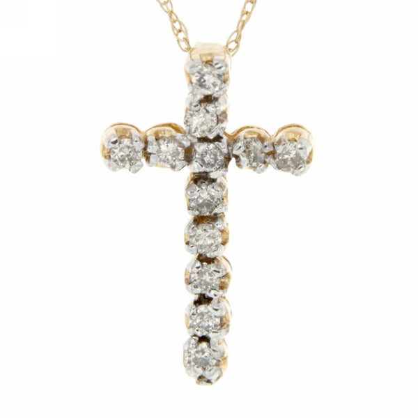 14k Yellow Gold Diamond Necklace/Pendants