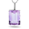 10k White Gold Amethyst Necklace/Pendants