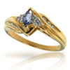 14k Yellow Gold Tanzanite Rings